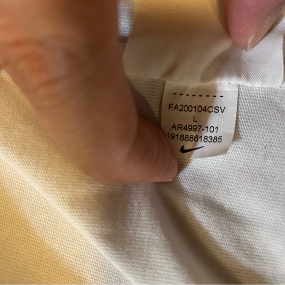 THE NIKE TEE Men's T-shirt Sweatshirt 100% Cotton White Size L - Picture 13 of 14